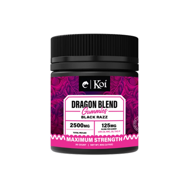 Koi Dragon Blend Gummies Black Razz 2500mg