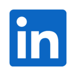 Linkedin logo blue and white vector image