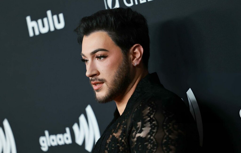 BEVERLY HILLS, CALIFORNIA - MARCH 14: Manny Gutierrez aka "Manny MUA" attends the 35th GLAAD Media Awards - Los Angeles at The Beverly Hilton on March 14, 2024 in Beverly Hills, California. (Photo by Matt Winkelmeyer/Getty Images for GLAAD)