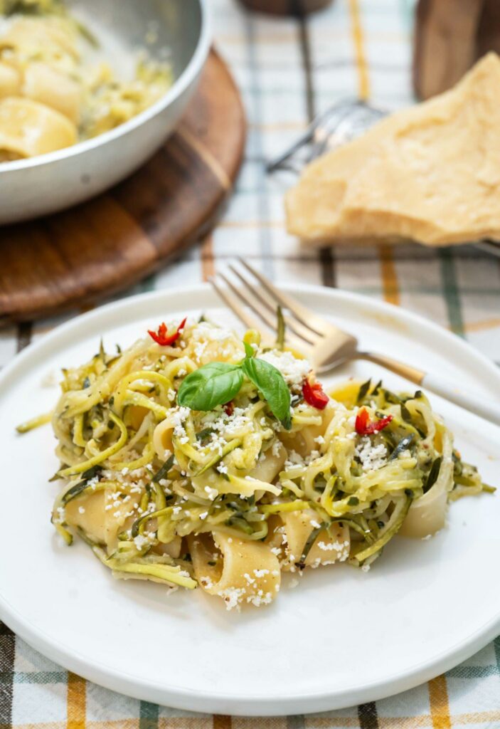 Pasta Courgette and Ricotta cheese