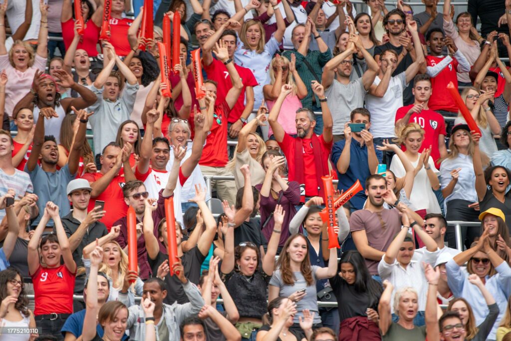 Large crowd in a football stadium